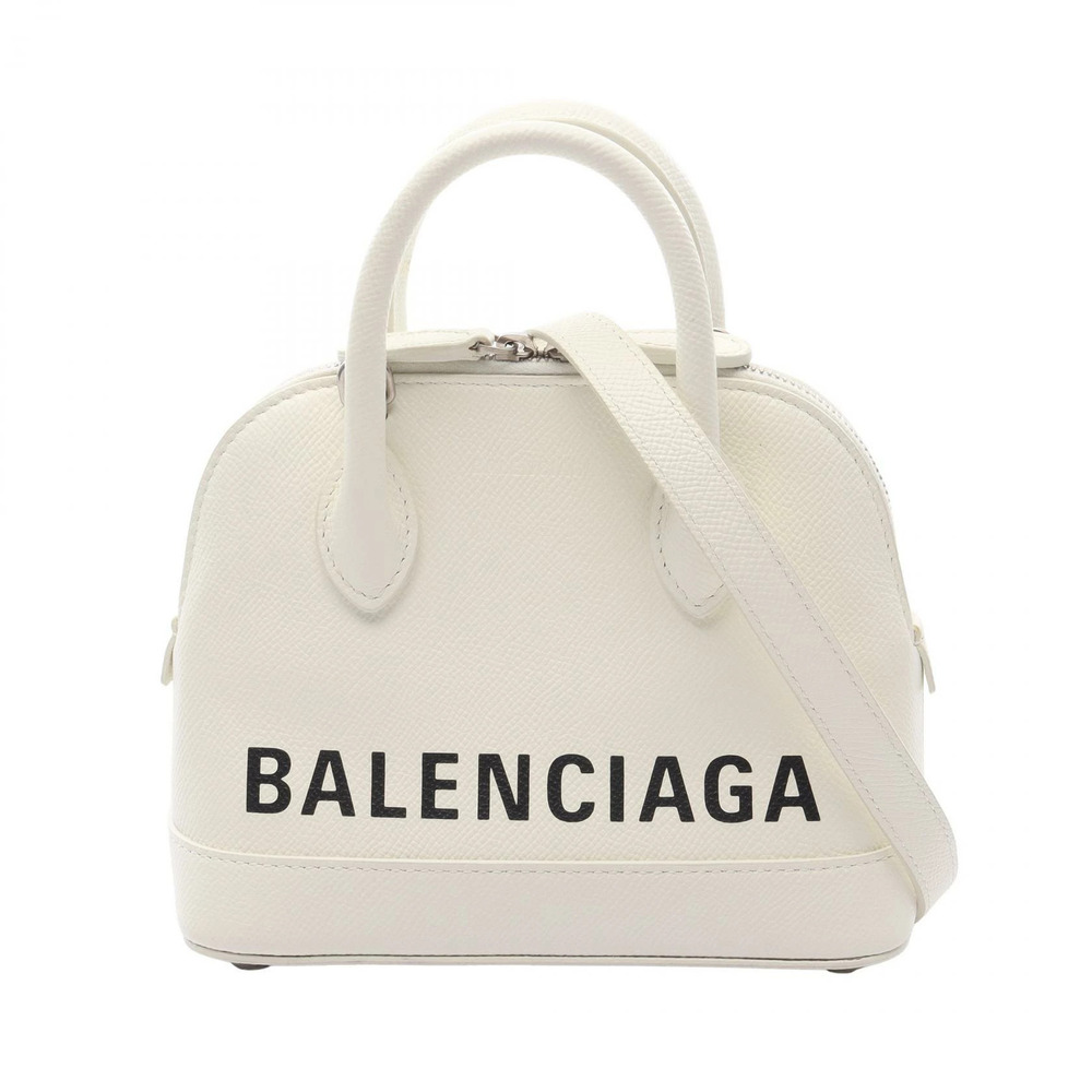 Balenciaga Ville Top Handle XXS Handbag Leather White
